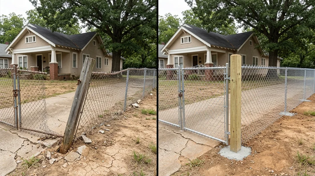 Why Little Rock Fences Lean: Expansive Clay, Loose Posts and How to Fix It